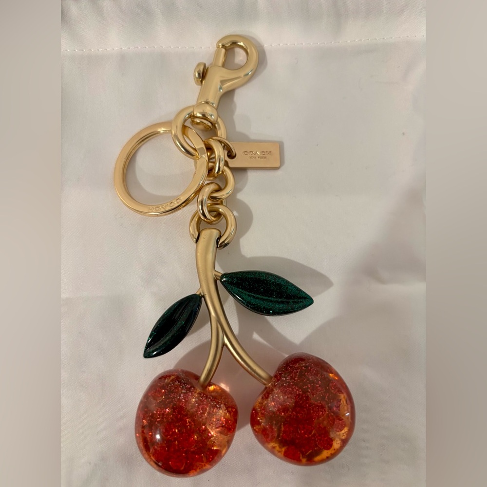 ❤️ Authentic Coach Cherries Charm with Gold Accents ❤️ - Picture 3 of 5